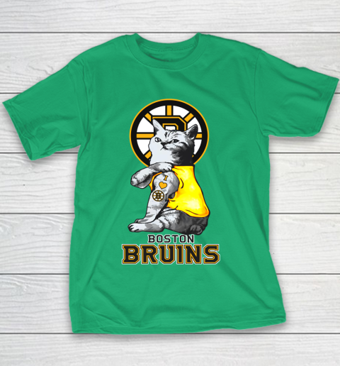 NHL My Cat Loves Boston Bruins Hockey Youth T-Shirt 3