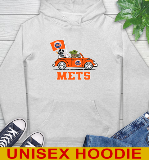 MLB Baseball New York Mets Darth Vader Baby Yoda Driving Star Wars Shirt Hoodie