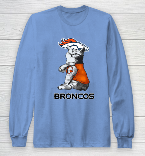 NFL Football My Cat Loves Denver Broncos Long Sleeve T-Shirt 8