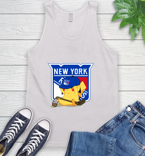 NHL Pikachu Hockey Sports New York Rangers Tank Top