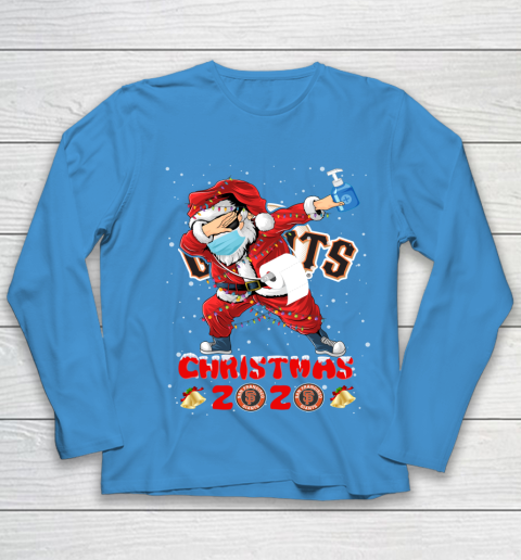 San Francisco Giants Funny Santa Claus Dabbing Christmas 2020 MLB Youth Long Sleeve 5