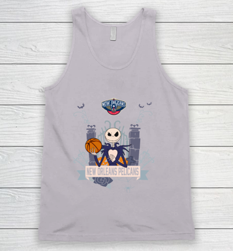 NBA New Orleans Pelicans Basketball Jack Skellington Halloween Tank Top 3