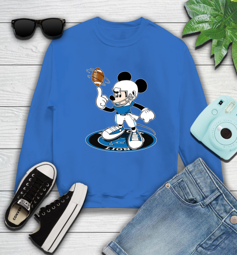 NFL Football Detroit Lions Cheerful Mickey Disney Shirt Sweatshirt 9