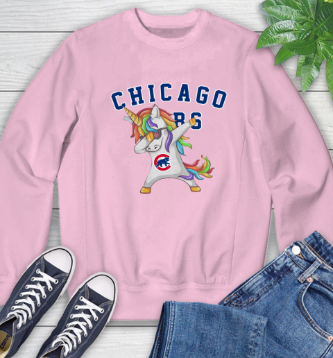 Chicago Cubs MLB Baseball Funny Unicorn Dabbing Sports Sweatshirt 9