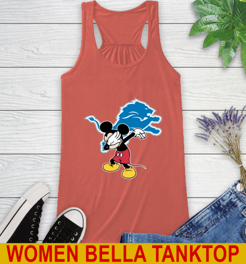 Detroit Lions NFL Football Dabbing Mickey Disney Sports Racerback Tank 4