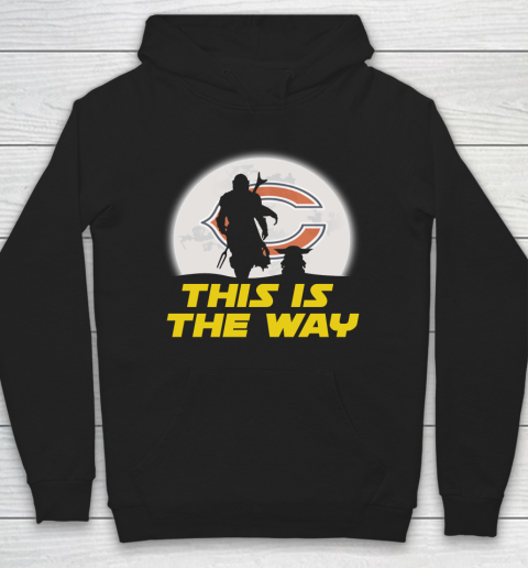 Chicago Bears NFL Football Star Wars Yoda And Mandalorian This Is The Way Hoodie