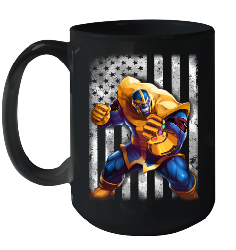 NFL Football Arizona Cardinals Thanos Marvel American Flag Shirt Ceramic Mug 15oz