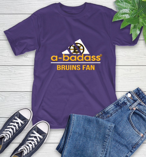 NHL A Badass Boston Bruins Fan Adidas Hockey Sports T-Shirt 5