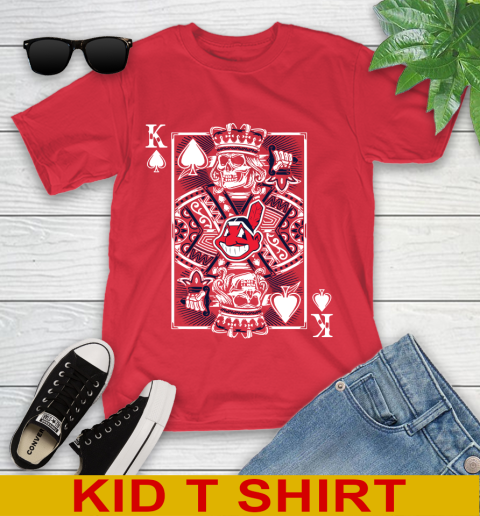 Cleveland Indians MLB Baseball The King Of Spades Death Cards Shirt Youth T-Shirt 11
