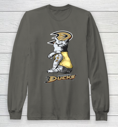 NHL My Cat Loves Anaheim Ducks Hockey Long Sleeve T-Shirt 5