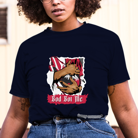 Air Jordan 1 Homage to Home Matching Sneaker Shirt God Got Me Red White Black Sneaker Shirt