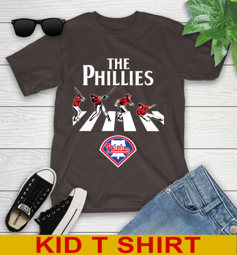 MLB Baseball Philadelphia Phillies The Beatles Rock Band Shirt Youth T-Shirt 6