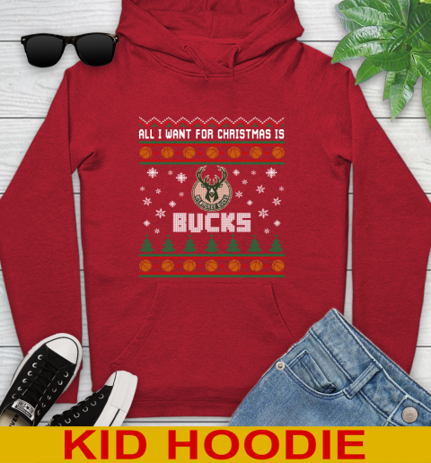 NBA All I Want For Christmas Is Milwaukee Bucks Basketball Sports 138