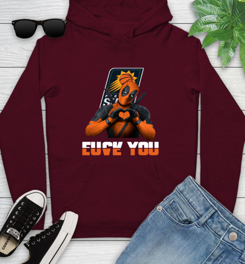 NBA Phoenix Suns Deadpool Love You Fuck You Basketball Sports Youth Hoodie 7
