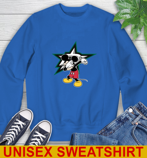 Dallas Stars NHL Hockey Dabbing Mickey Disney Sports Sweatshirt 9