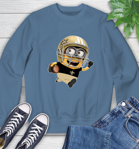NFL New Orleans Saints Minions Disney Football Sports Sweatshirt 7
