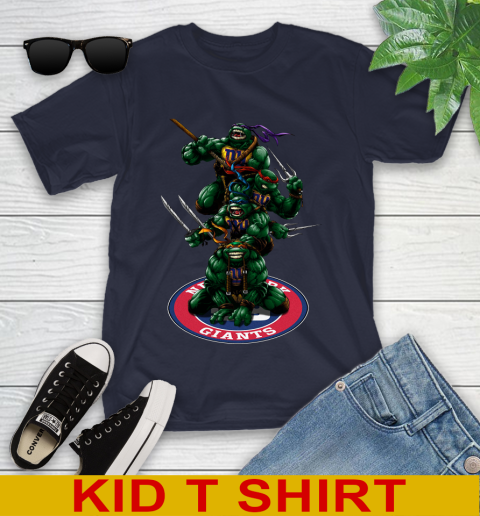 NFL Football New York Giants Teenage Mutant Ninja Turtles Shirt Youth T-Shirt 3