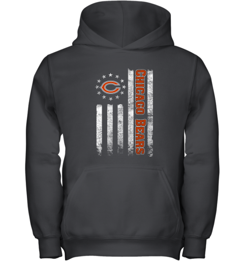 NFL American Flag Football Sports Chicago Bears Youth Hoodie