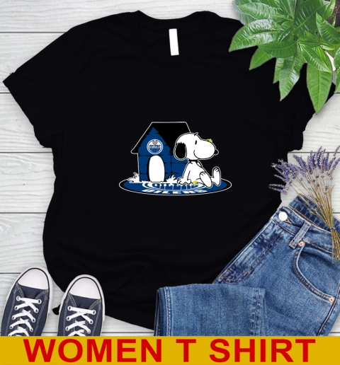 NHL Hockey Edmonton Oilers Snoopy The Peanuts Movie Shirt Women's T-Shirt 2