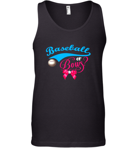 Cute Baseball or Bows Gender Reveal Party Tank Top