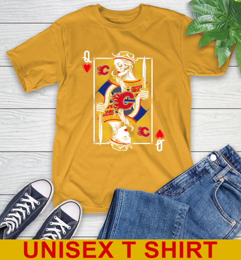 NHL Hockey Calgary Flames The Queen Of Hearts Card Shirt T-Shirt 2