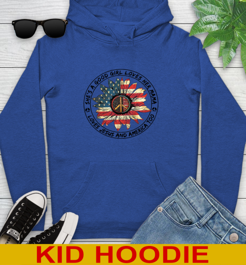 America sunflower she's a good girl loves her mama shirt 117