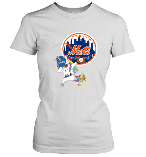 Hip Hop Dabbing Unicorn Flippin Love New York Mets Women's T-Shirt