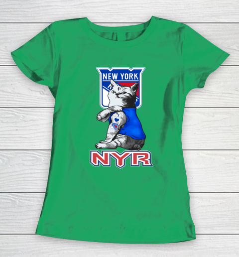 NHL My Cat Loves New York Rangers Hockey Women's T-Shirt 5