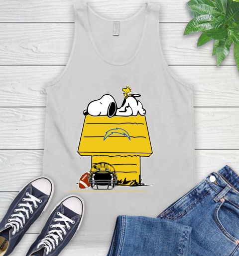 Los Angeles Chargers NFL Football Snoopy Woodstock The Peanuts Movie Tank Top