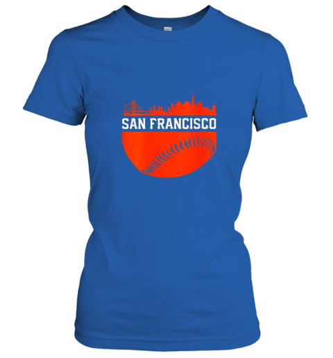 wrlq womens san francisco baseball vintage sf the city skyline gift ladies t shirt 20 front royal