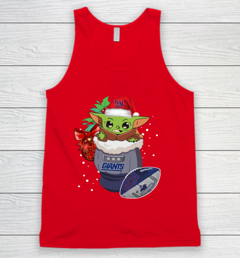 New York Giants Christmas Baby Yoda Star Wars Funny Happy NFL Tank Top 6
