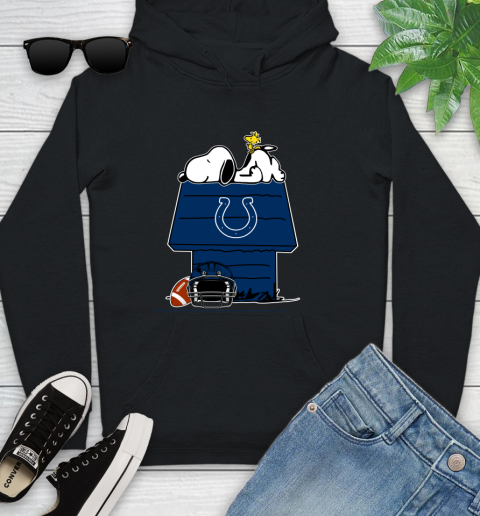 Indianapolis Colts NFL Football Snoopy Woodstock The Peanuts Movie Youth Hoodie 2