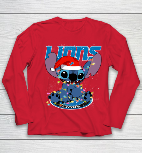 Detroit Lions NFL Football noel stitch Christmas Youth Long Sleeve 7