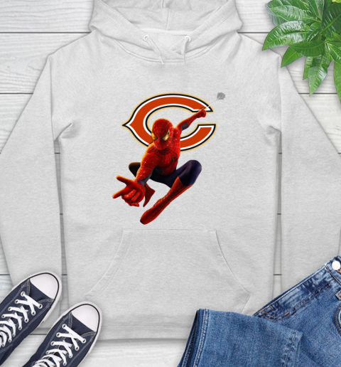 NFL Spider Man Avengers Endgame Football Chicago Bears Hoodie