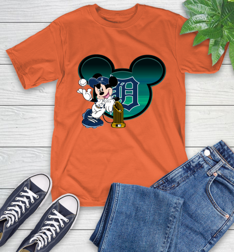 MLB Detroit Tigers The Commissioner's Trophy Mickey Mouse Disney T-Shirt 5