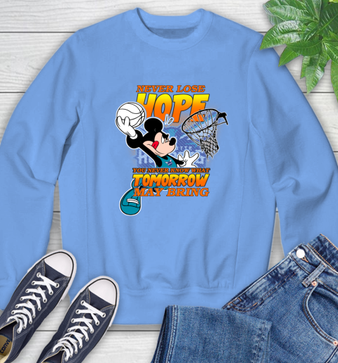 Charlotte Hornets NBA Basketball Mickey Disney Never Lose Hope Sweatshirt 11