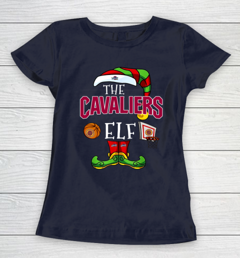 Cleveland Cavaliers Christmas ELF Funny NBA Women's T-Shirt 2