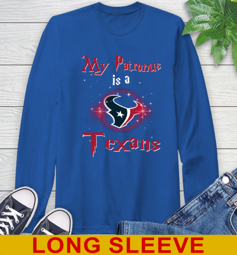 NFL Football Harry Potter My Patronus Is A Houston Texans Long Sleeve T-Shirt - Image 12