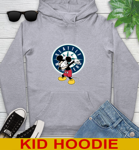 Seattle Mariners MLB Baseball Dabbing Mickey Disney Sports Youth Hoodie 6