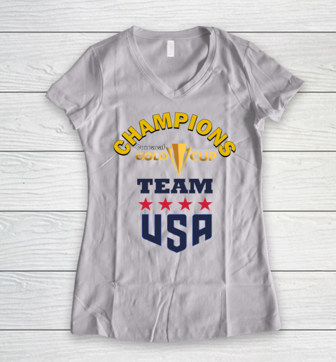 USA Soccer CONCACAF Gold Cup 2021 Women's V-Neck T-Shirt