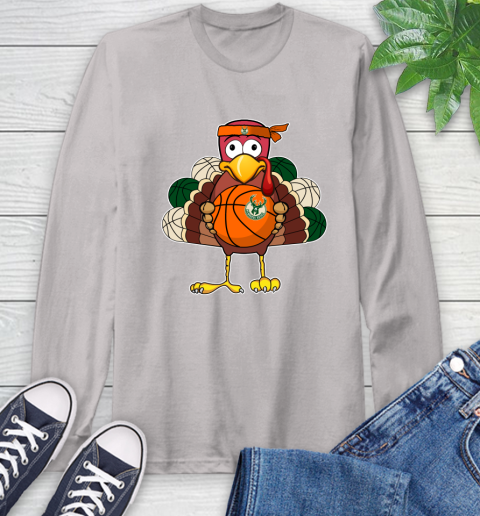 Milwaukee Bucks Turkey thanksgiving day Long Sleeve T-Shirt 12
