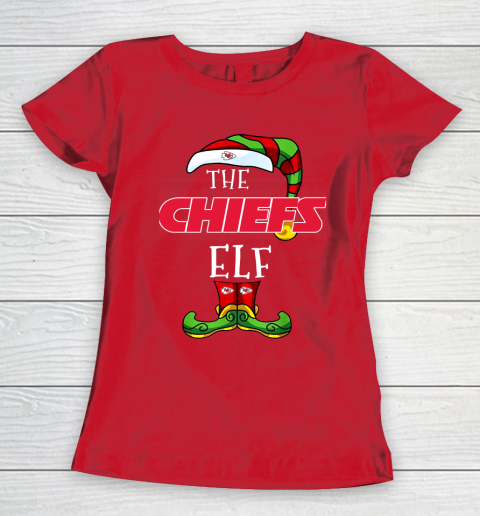 Kansas City Chiefs Christmas ELF Funny NFL Women's T-Shirt 10 Kansas City Chiefs Christmas ELF Funny NFL Women's T-Shirt - Image 10