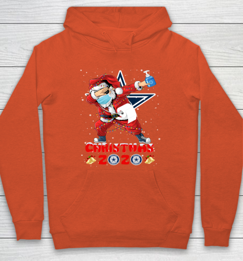 Dallas Cowboys Funny Santa Claus Dabbing Christmas 2020 NFL Hoodie 3