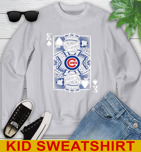 Chicago Cubs MLB Baseball The King Of Spades Death Cards Shirt Youth Sweatshirt 3