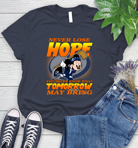 Tampa Bay Lightning NHL Hockey ootball Mickey Disney Never Lose Hope Women's T-Shirt 14