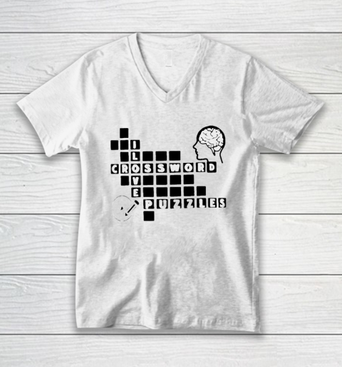 Casual Shirt Crossword Clue, Lacked Originality Crossword, Crossword Puzzle Shirt, Crossword Lover V-Neck T-Shirt