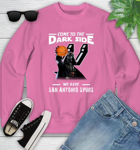 NBA Come To The Dark Side We Have San Antonio Spurs Star Wars Darth Vader Basketball Youth Sweatshirt 6