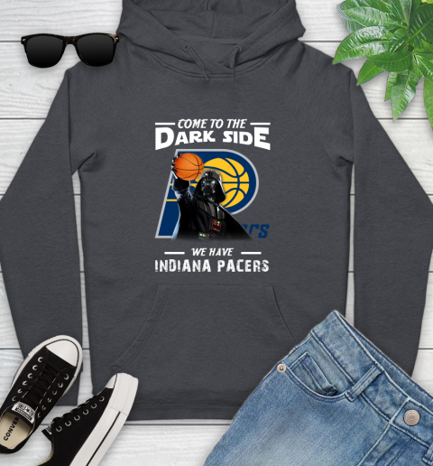 NBA Come To The Dark Side We Have Indiana Pacers Star Wars Darth Vader Basketball Youth Hoodie 10