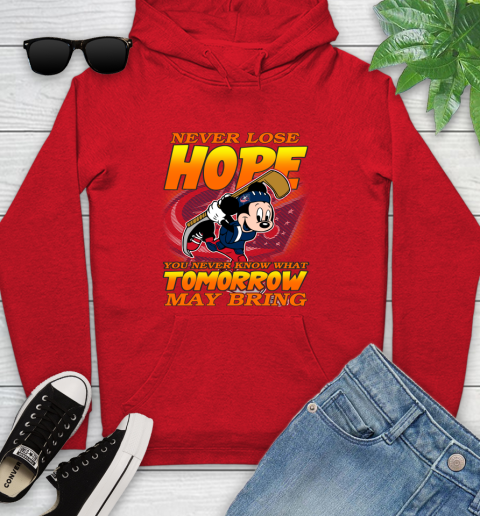 Columbus Blue Jackets NHL Hockey ootball Mickey Disney Never Lose Hope Youth Hoodie 12