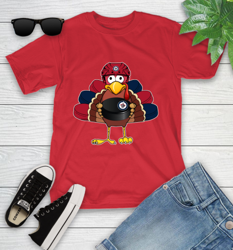 Winnipeg Jets Turkey Thanksgiving Day Youth T-Shirt 10